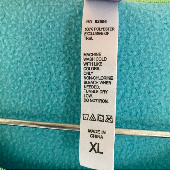 NWOT HUE Turquoise Fleece Long Sleeve Shirt - Picture 6 of 6